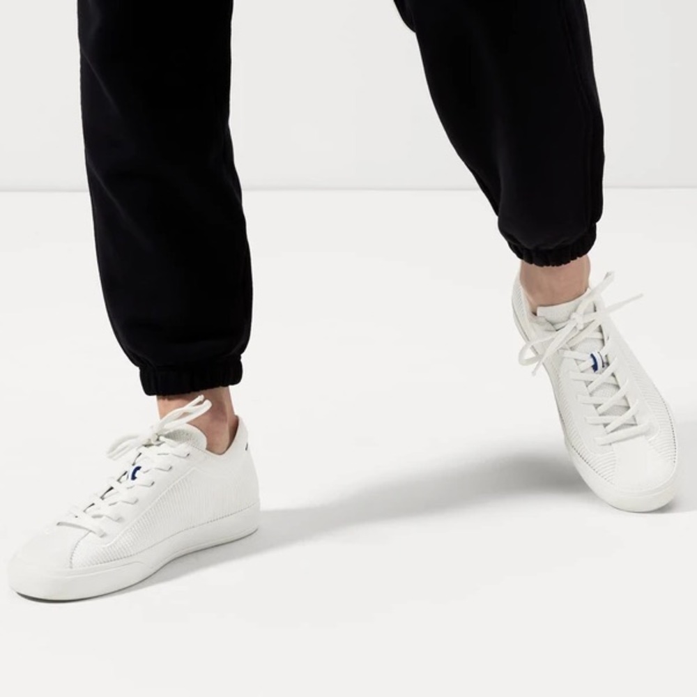 Rothy’s Lace Up Sneakers White VGUC Size 9 Women’s